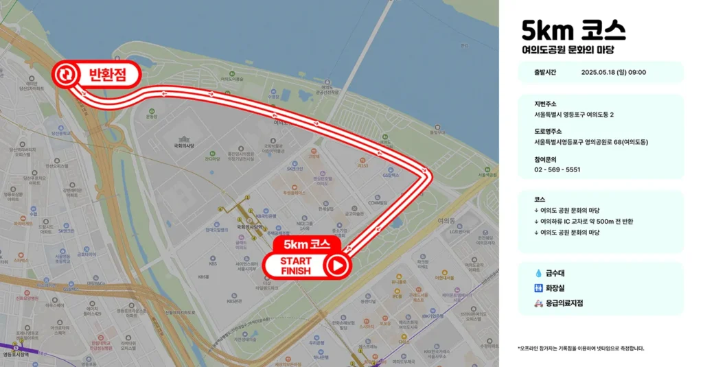 2025 행복안전동행 마라톤 5k 코스