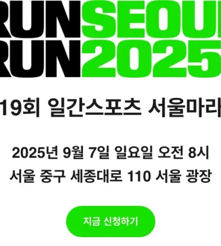 2025 런 서울 런 접수 코스 일정 안내