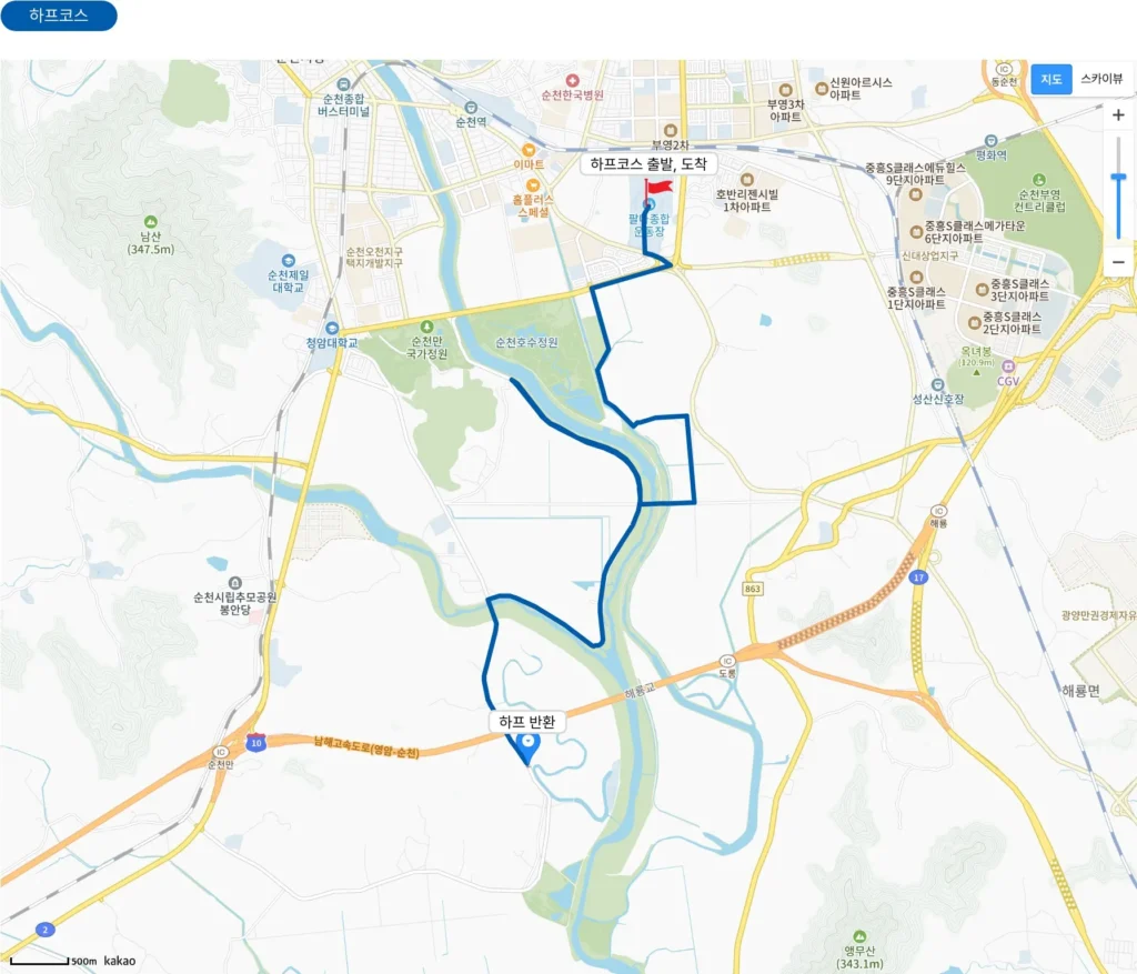 2025 순천 남승룡마라톤 하프코스