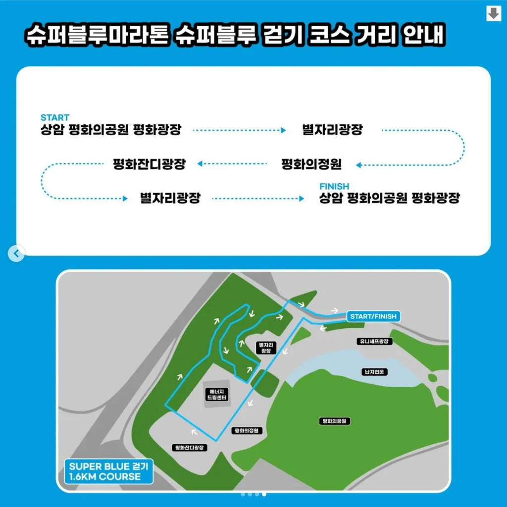 2025 슈퍼블루 마라톤 걷기 코스