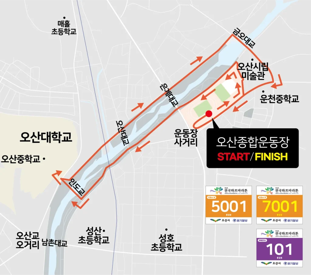 2025 오산 독산성 마라톤 5km 코스