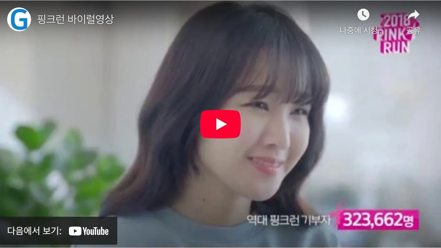 2025 핑크런 유튜브