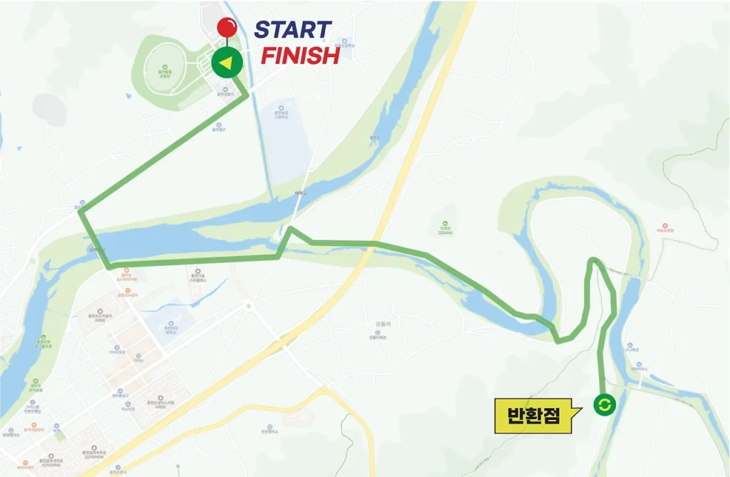 2025 홍천 사랑 마라톤 10k 코스