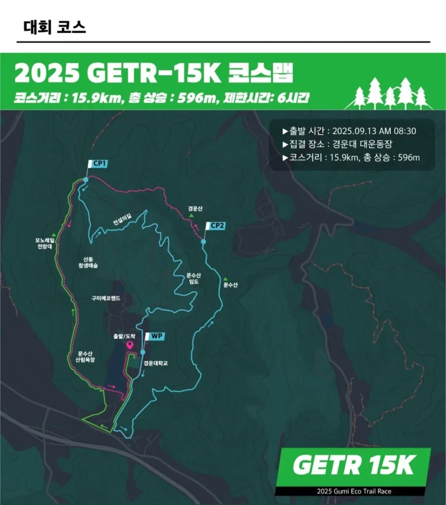 구미 에코트레일레이스 15K 코스