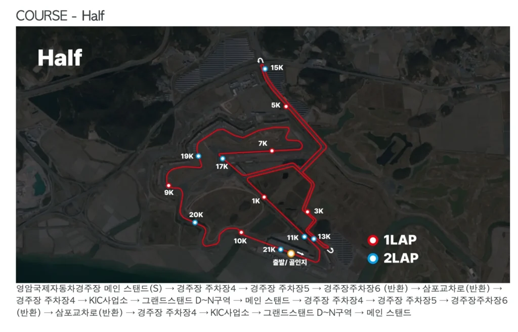 영암 모터피아 f1 마라톤 2025 하프코스