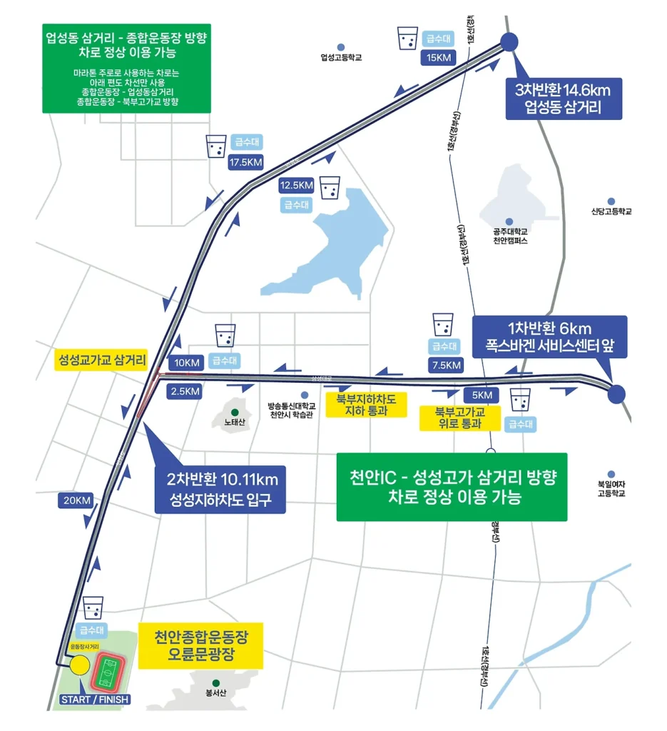 천안이봉주마라톤 2025 하프코스