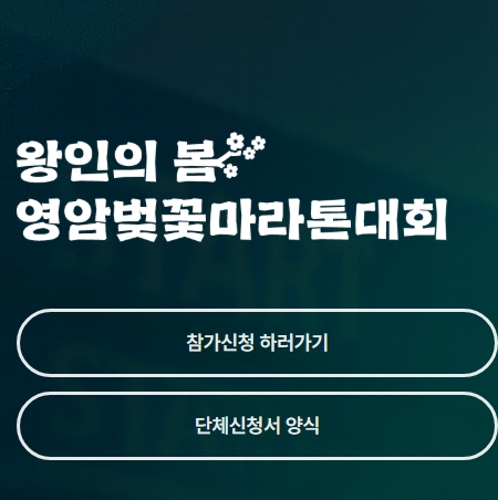 2026 영암벚꽃마라톤 접수 신청 코스 일정 환불 기록조회 안내
